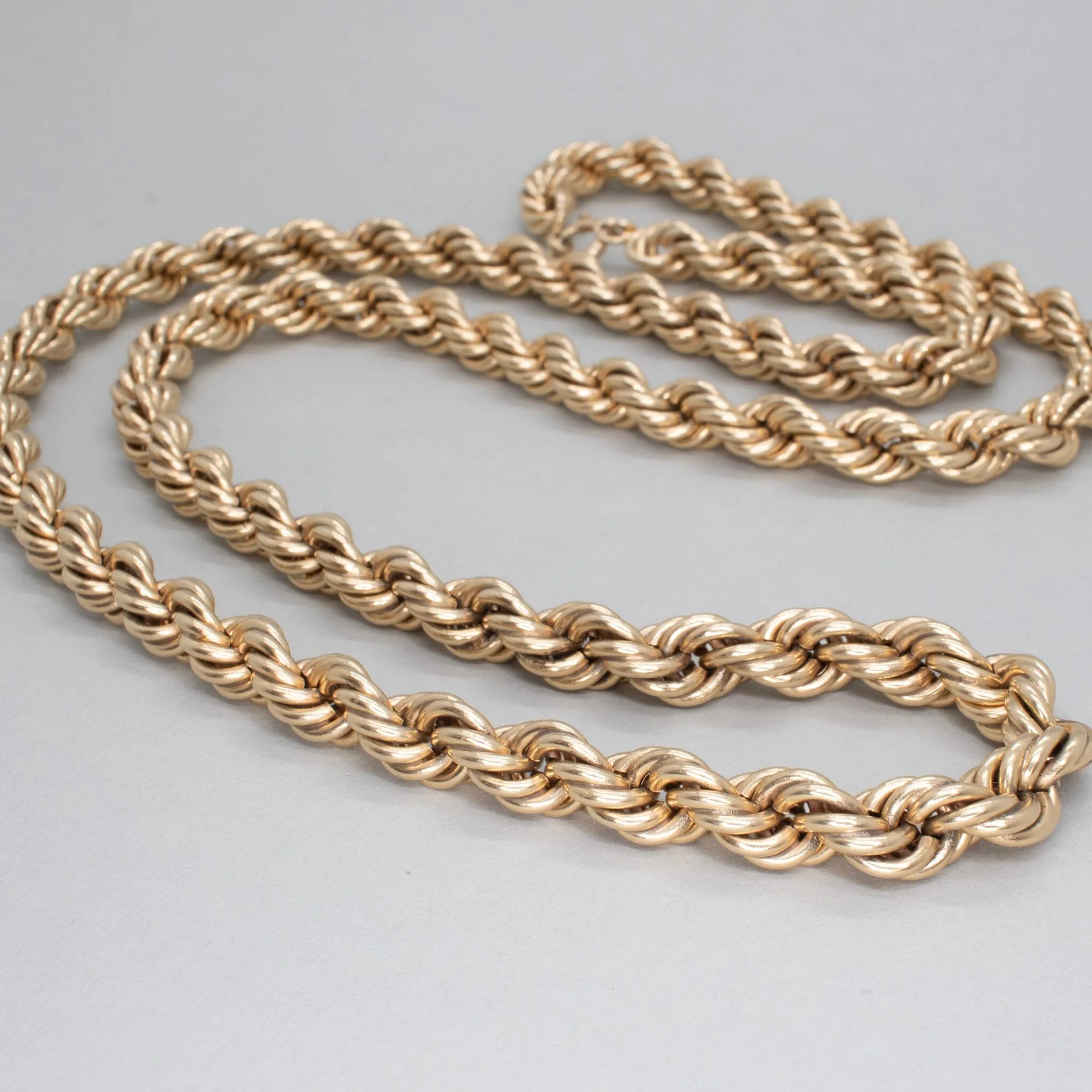 14K Vintage Rope Necklace