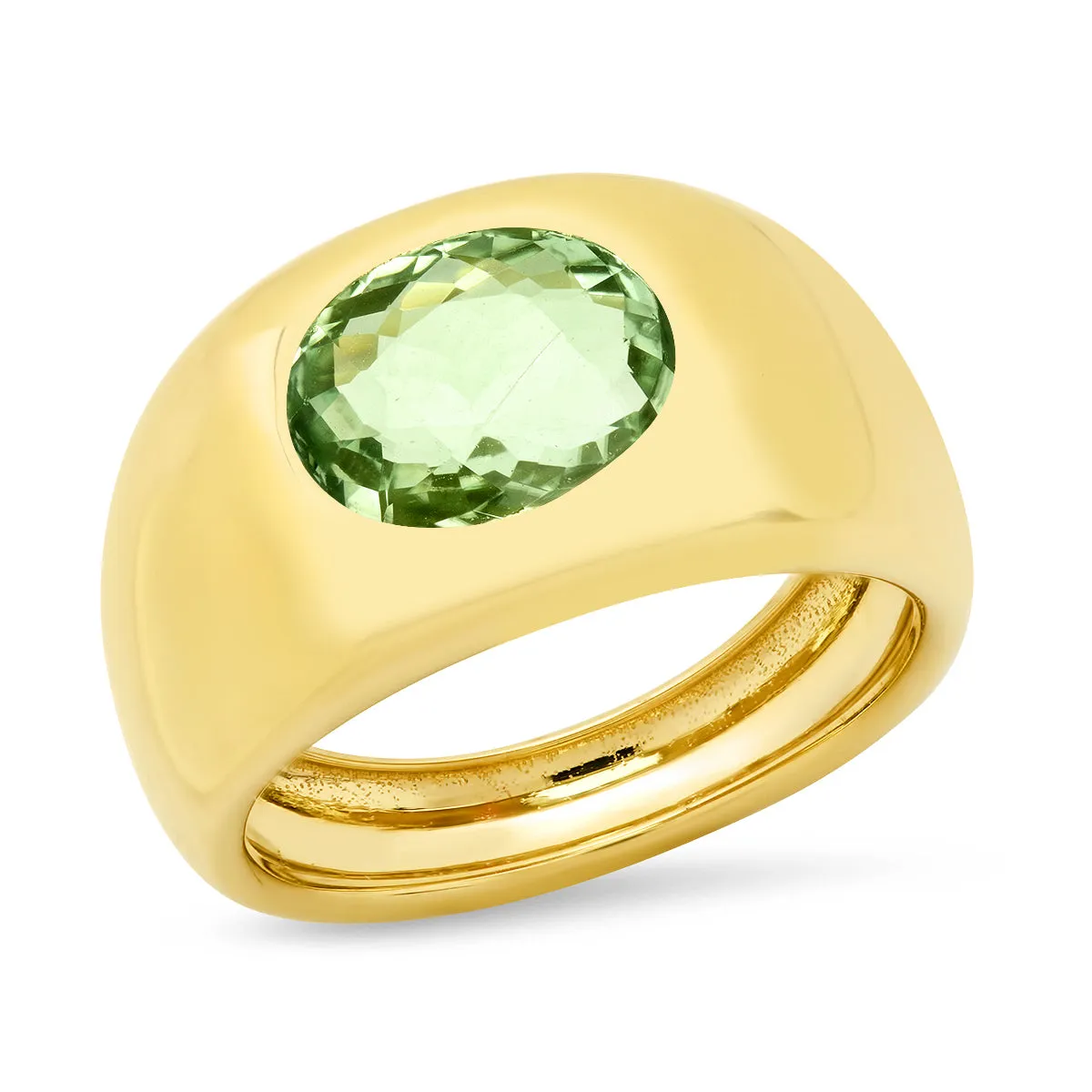 14K YG Tourmaline Gypsy Ring