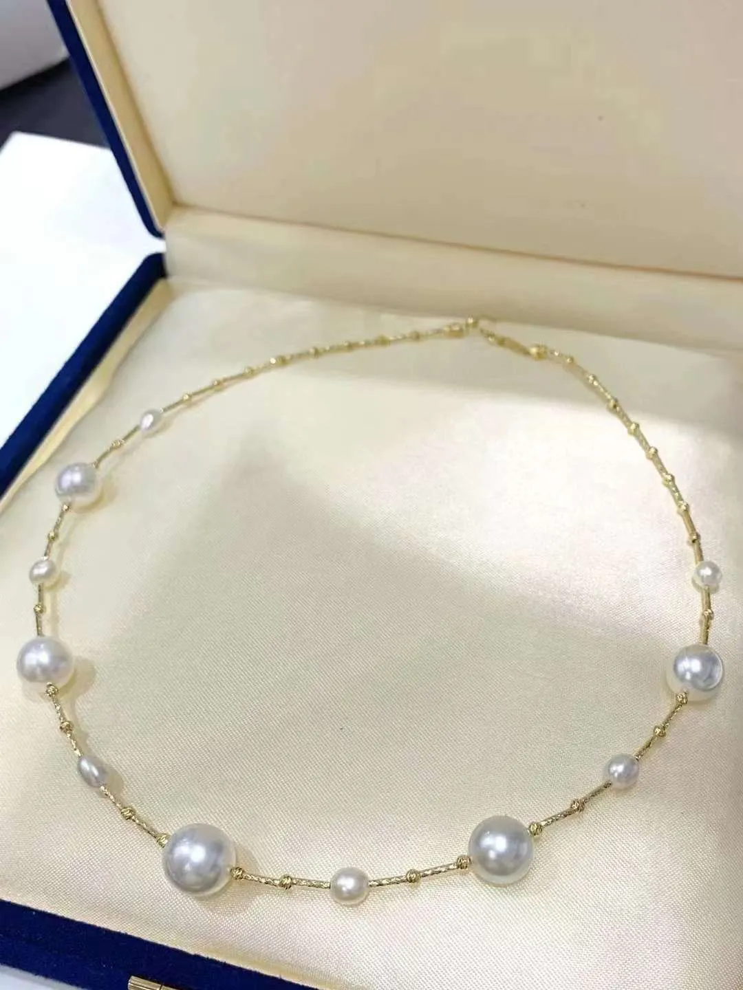 18K Gold Australia Pearl with Keshi Pearls Necklaces - TS010