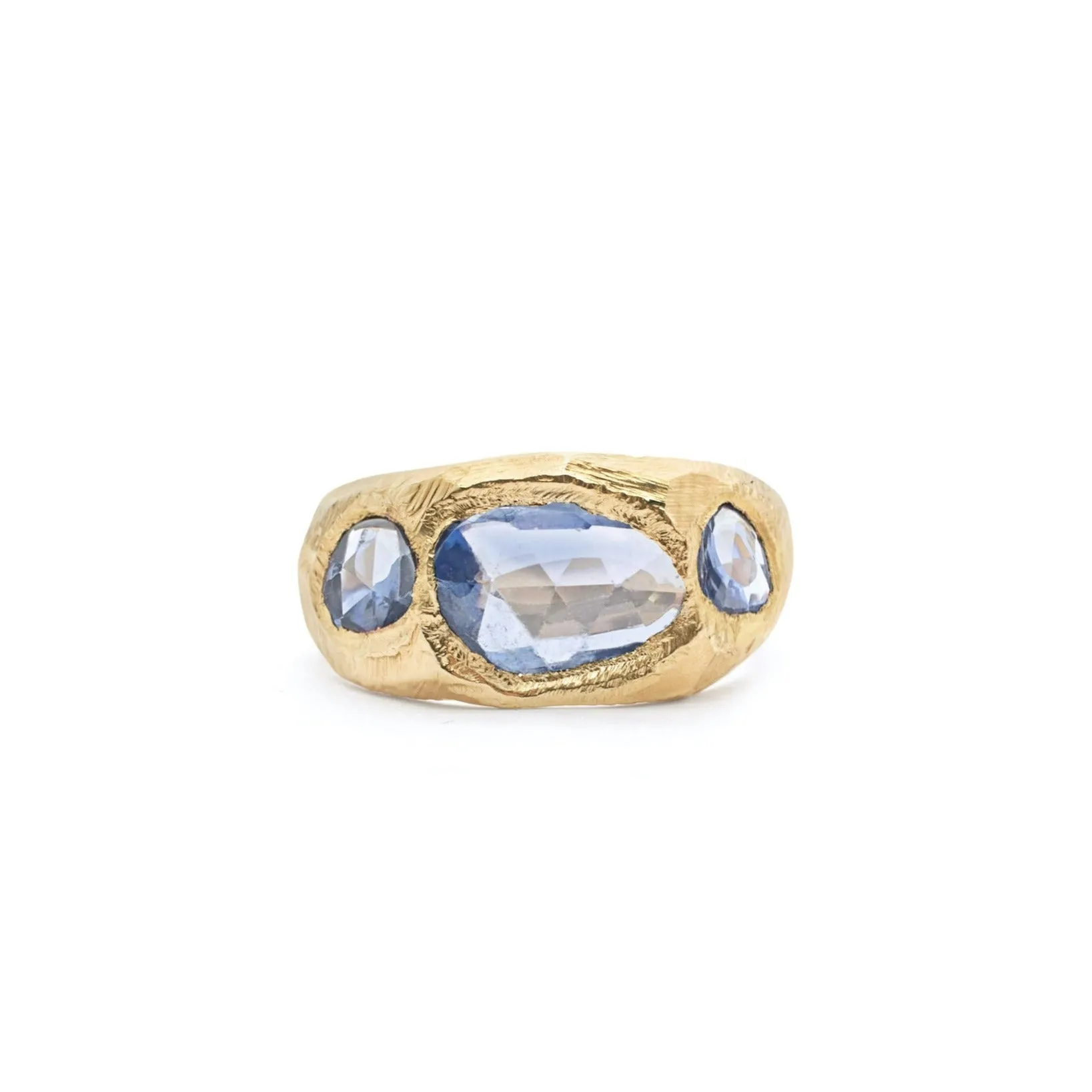 18K Three Sapphire Ring - Custom