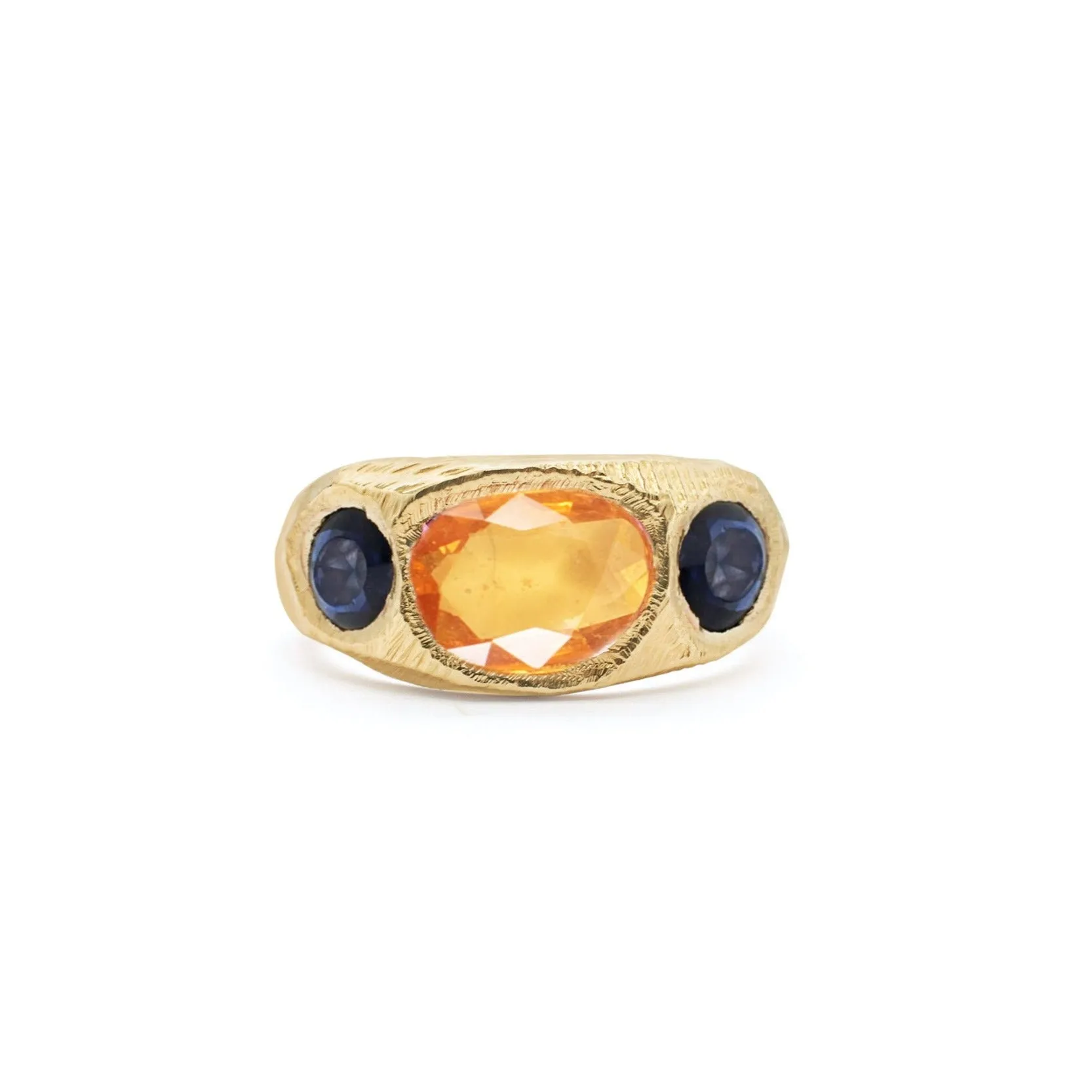 18K Three Sapphire Ring - Custom