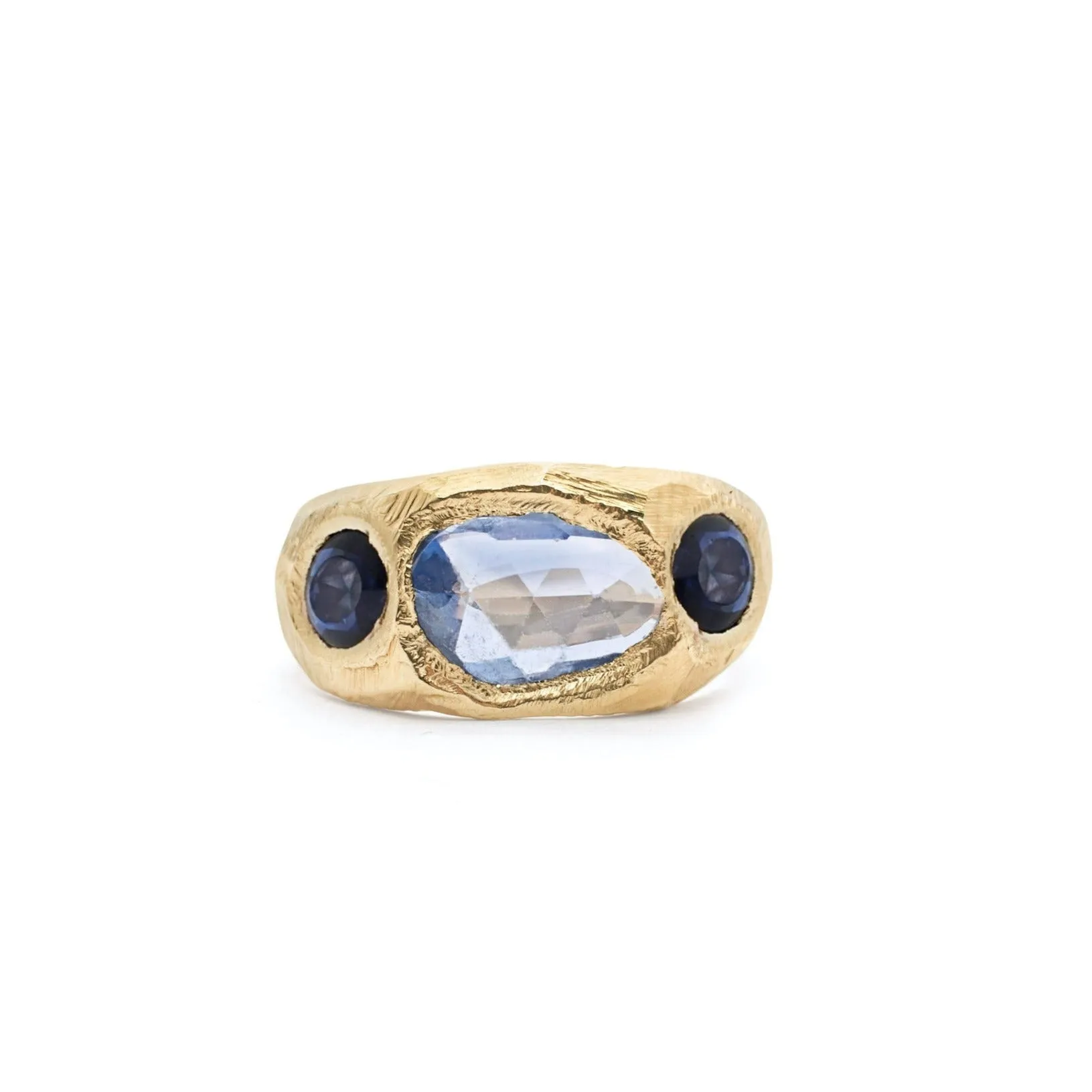 18K Three Sapphire Ring - Custom