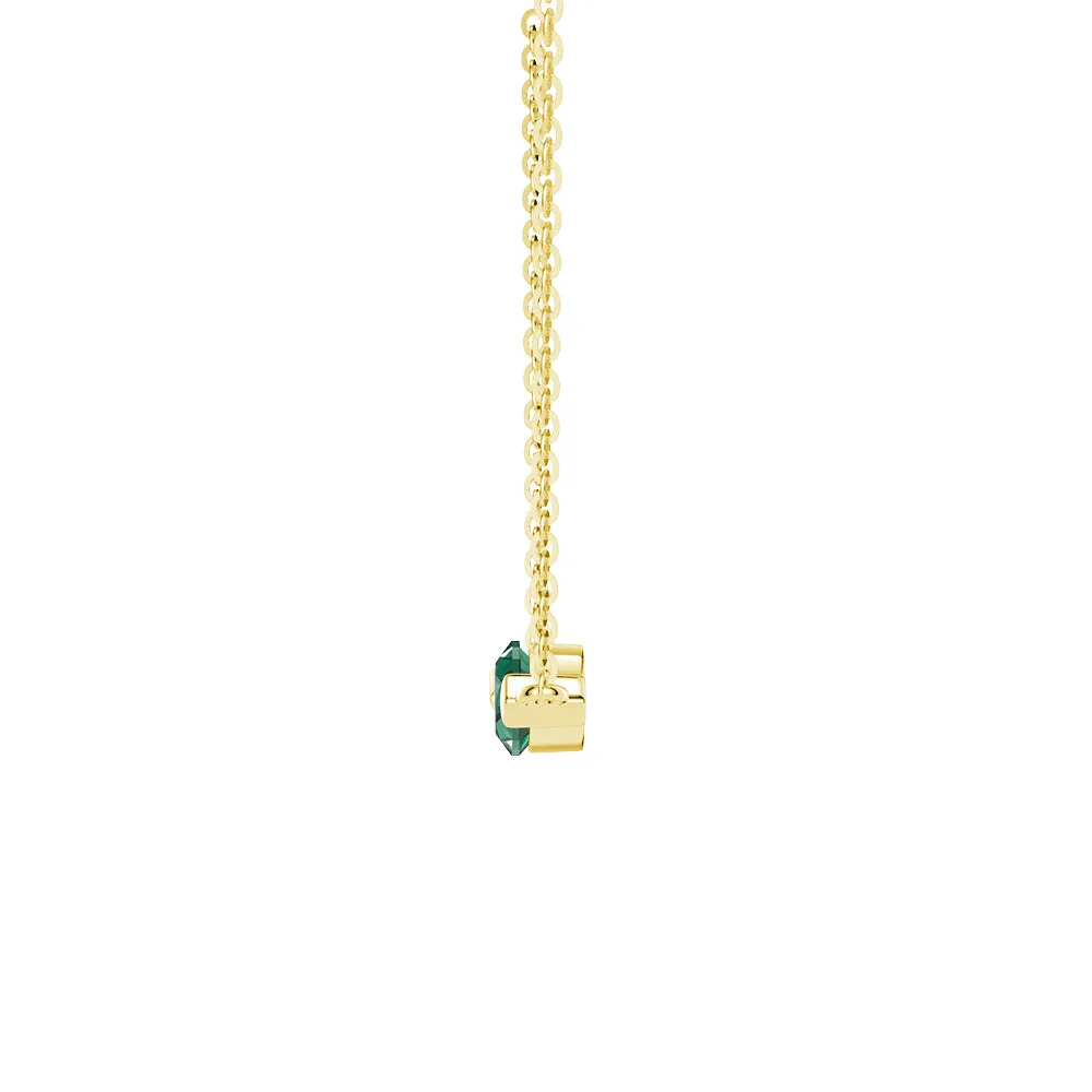 1CT. Pear Lab Grown Emerald Leaf Necklace