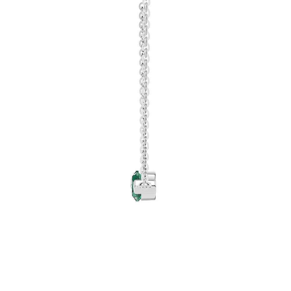 1CT. Pear Lab Grown Emerald Leaf Necklace