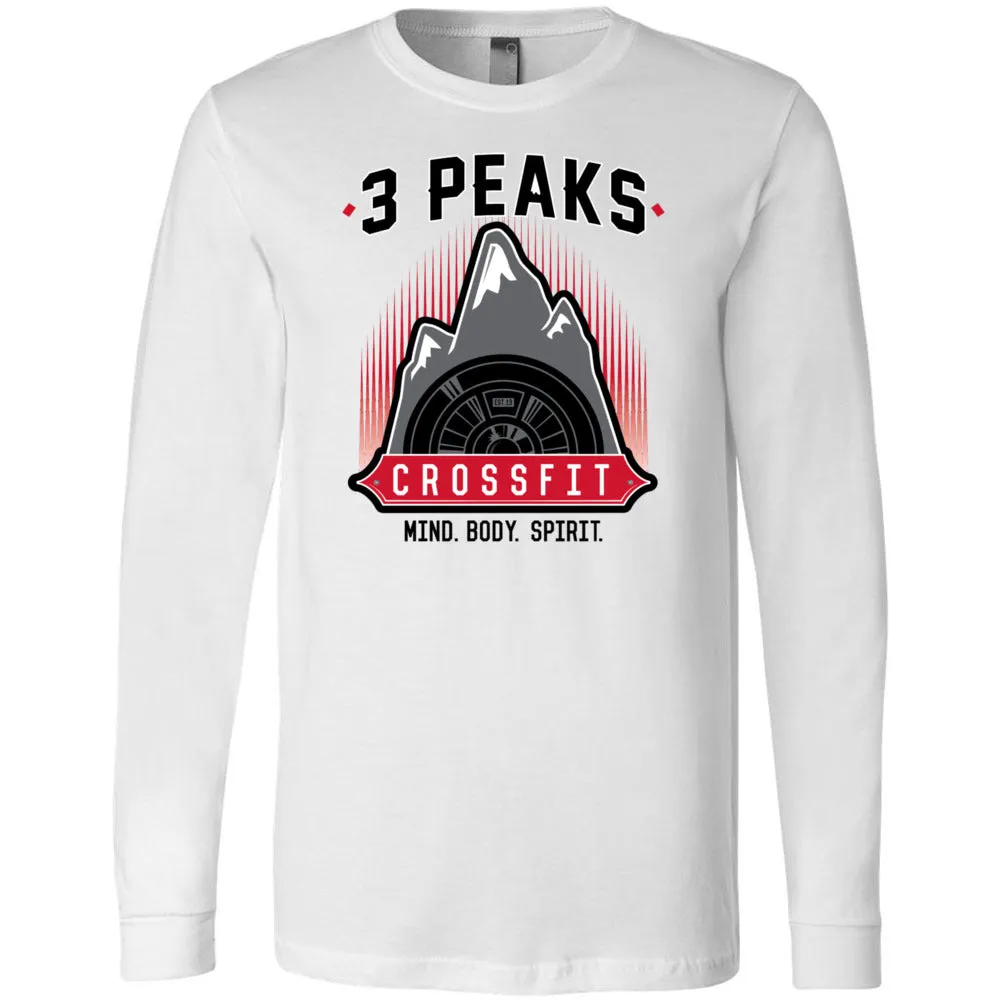 3 Peak CrossFit - 100 - Stacked 3501 - Men's Long Sleeve T-Shirt