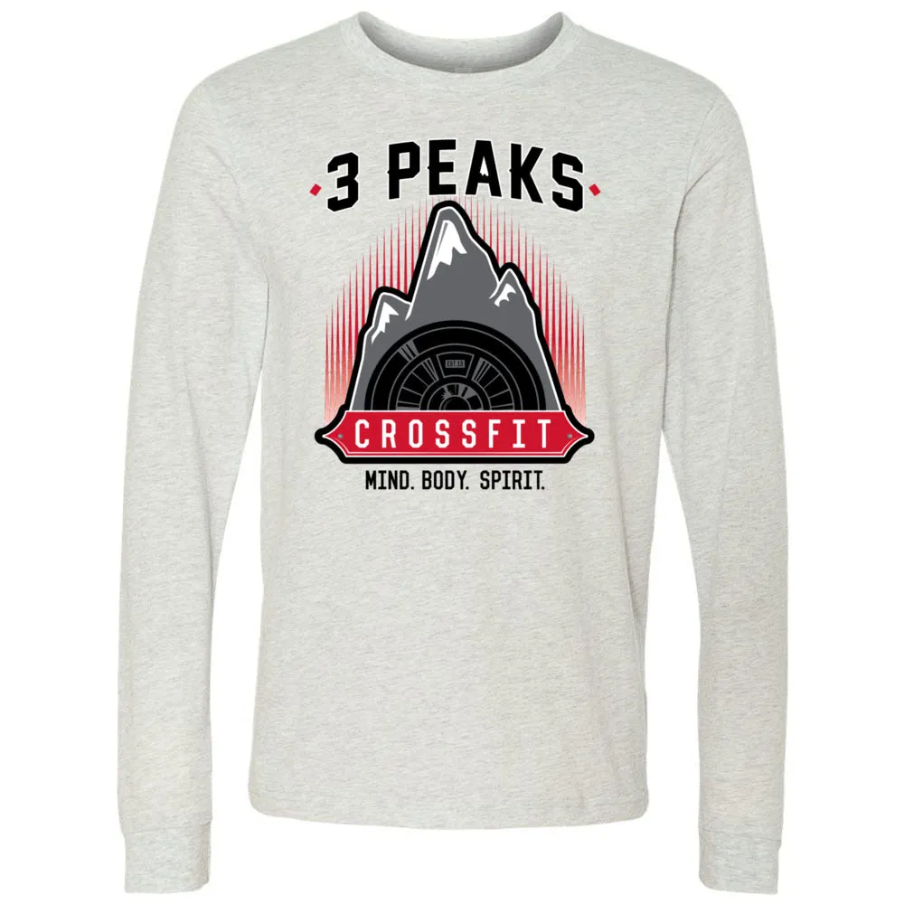 3 Peak CrossFit - 100 - Stacked 3501 - Men's Long Sleeve T-Shirt