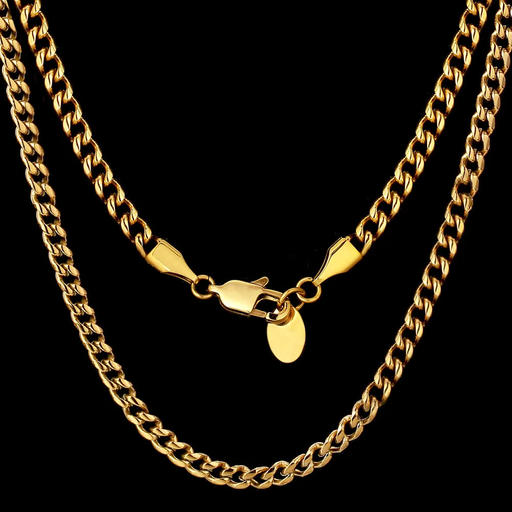 6mm Miami Cuban Set in 18K Gold for Men's Chain KRKC