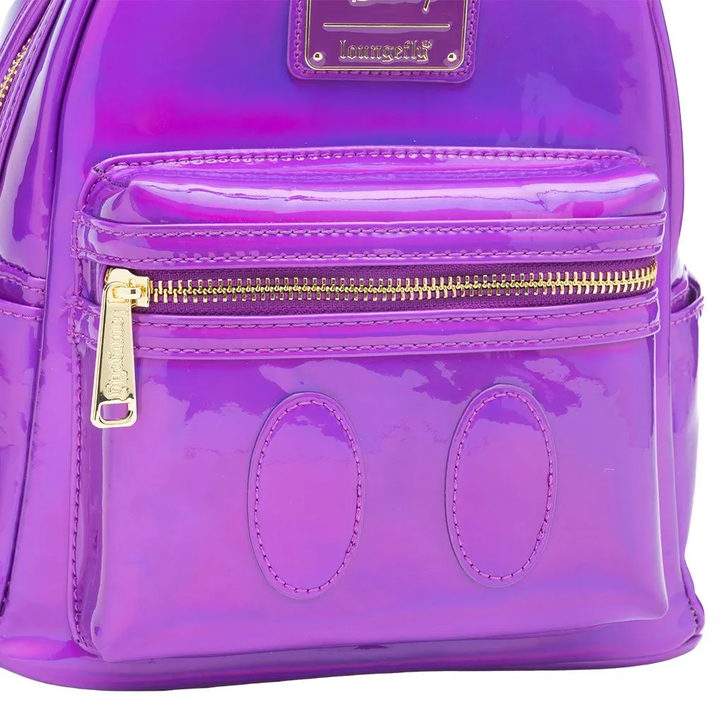 707 Street Exclusive - Loungefly Disney Mickey Mouse Holographic Series Mini Backpack - Amethyst