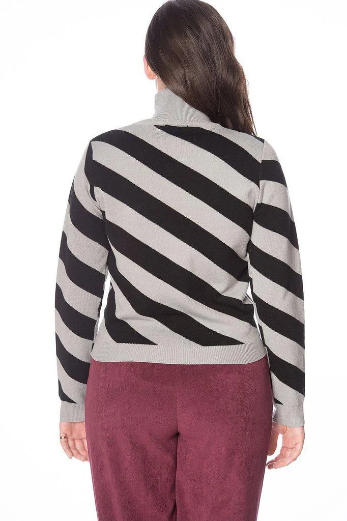 80s Diagonal Stripe Jumper