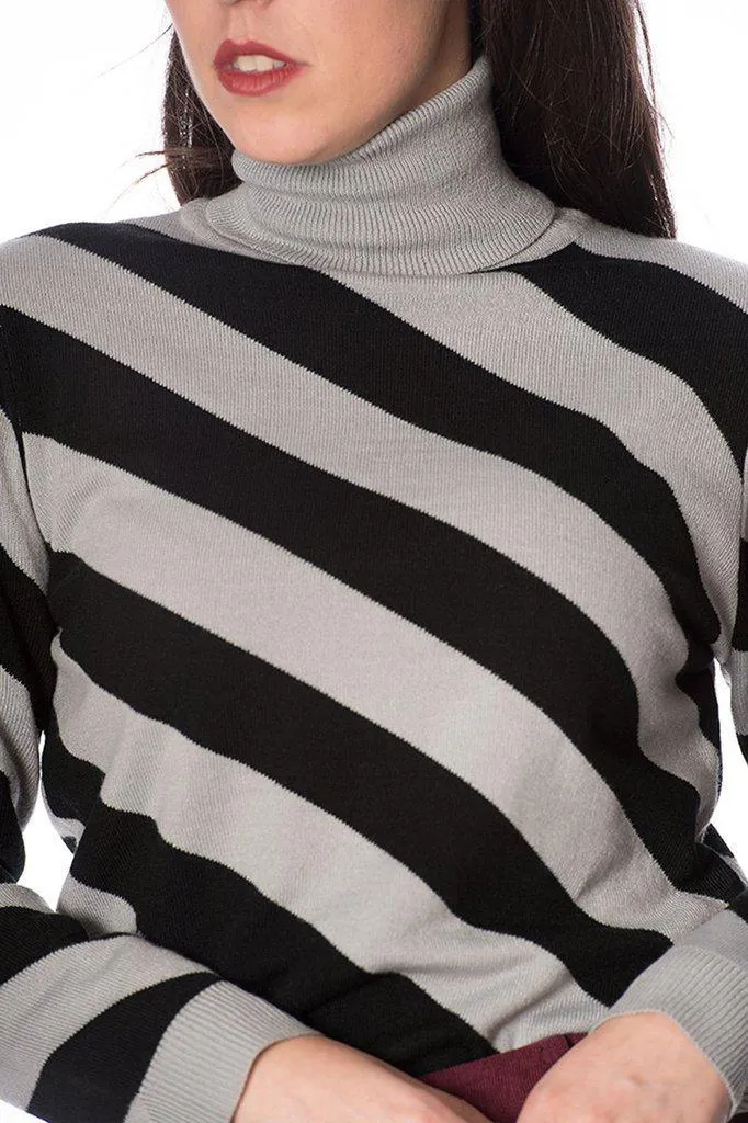 80s Diagonal Stripe Jumper