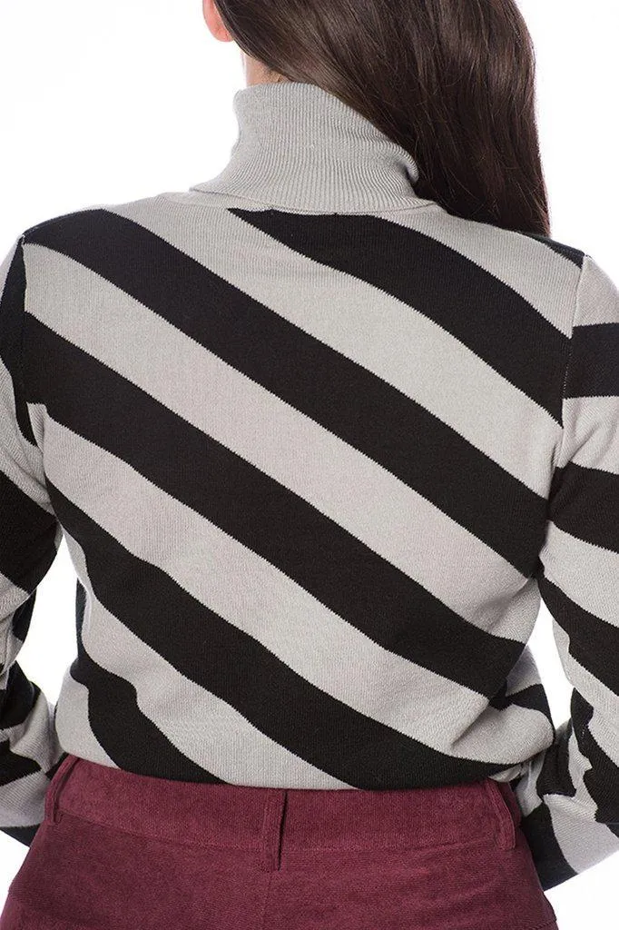 80s Diagonal Stripe Jumper