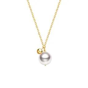 8mm Freshwater Cultured Pearl Necklace with Charm