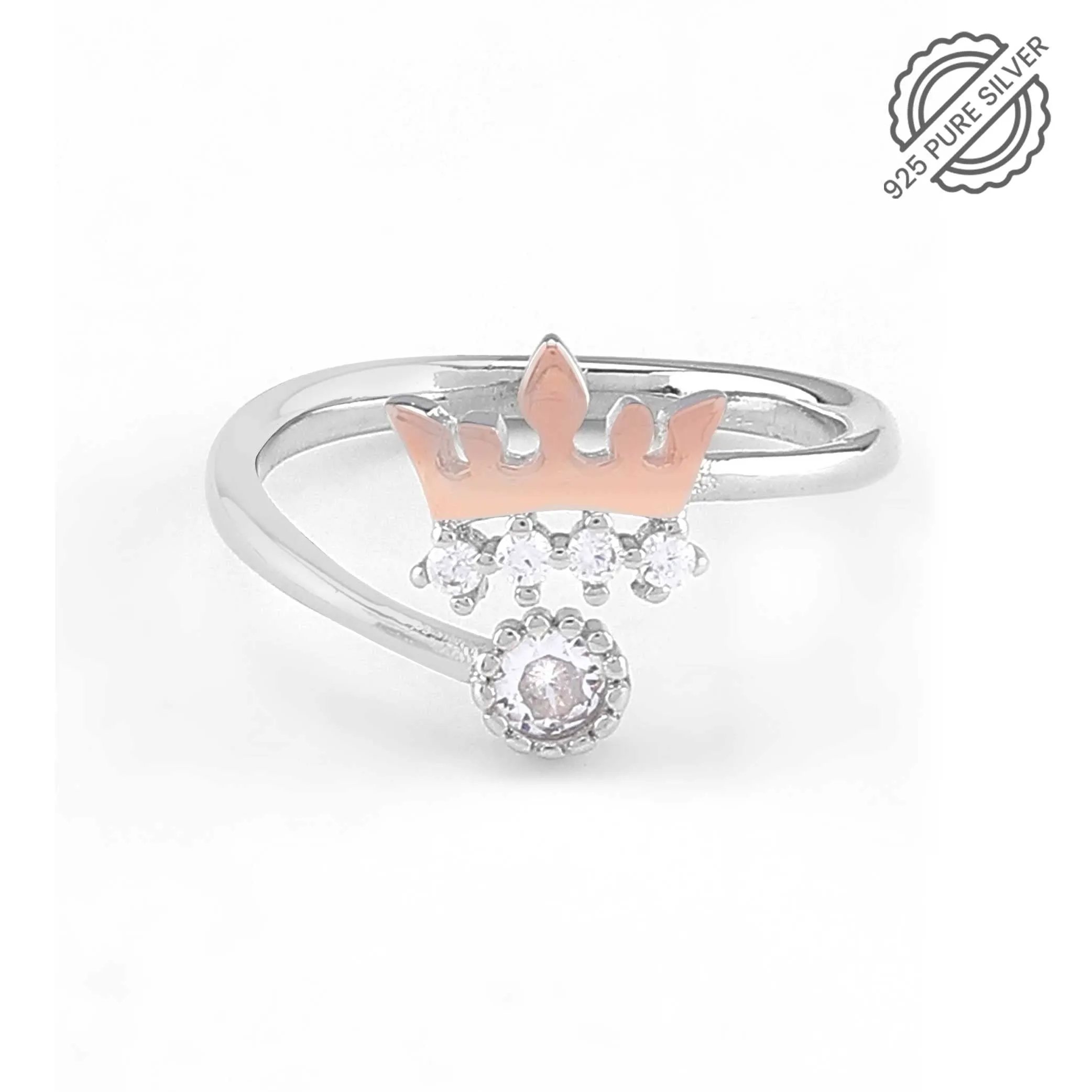 925 Sterling Silver Crown Ring