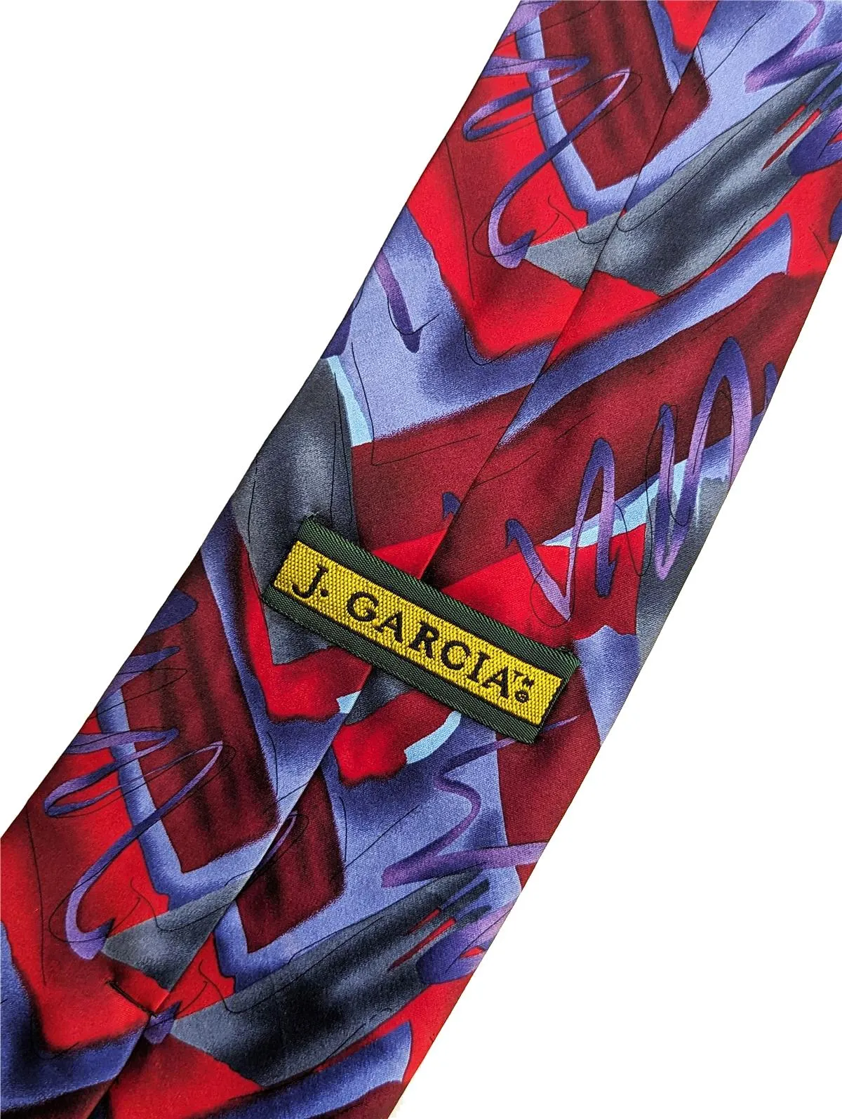 Abstract Red & Purple Design Vintage Tie