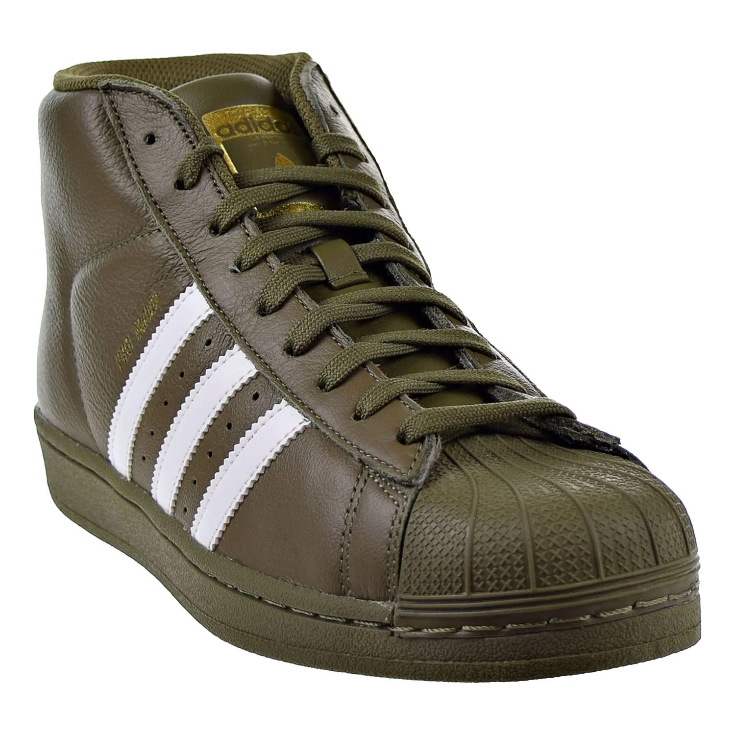 Adidas Originals Pro Model Mens Shoes Olive-White-Gold