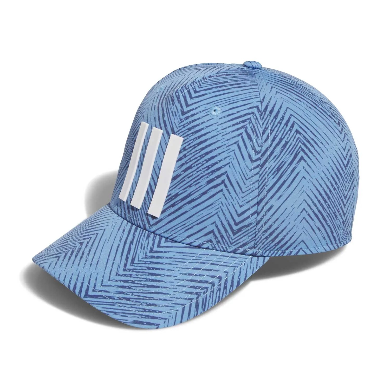 adidas Tour 3-Stripes Print Snapback Cap - Semi Burst Blue