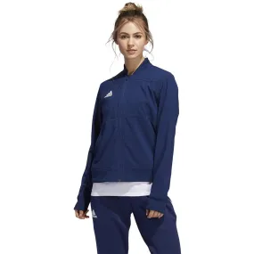 adidas Women's Team Navy Blue/White Under The Lights Woven Bomber Jacket