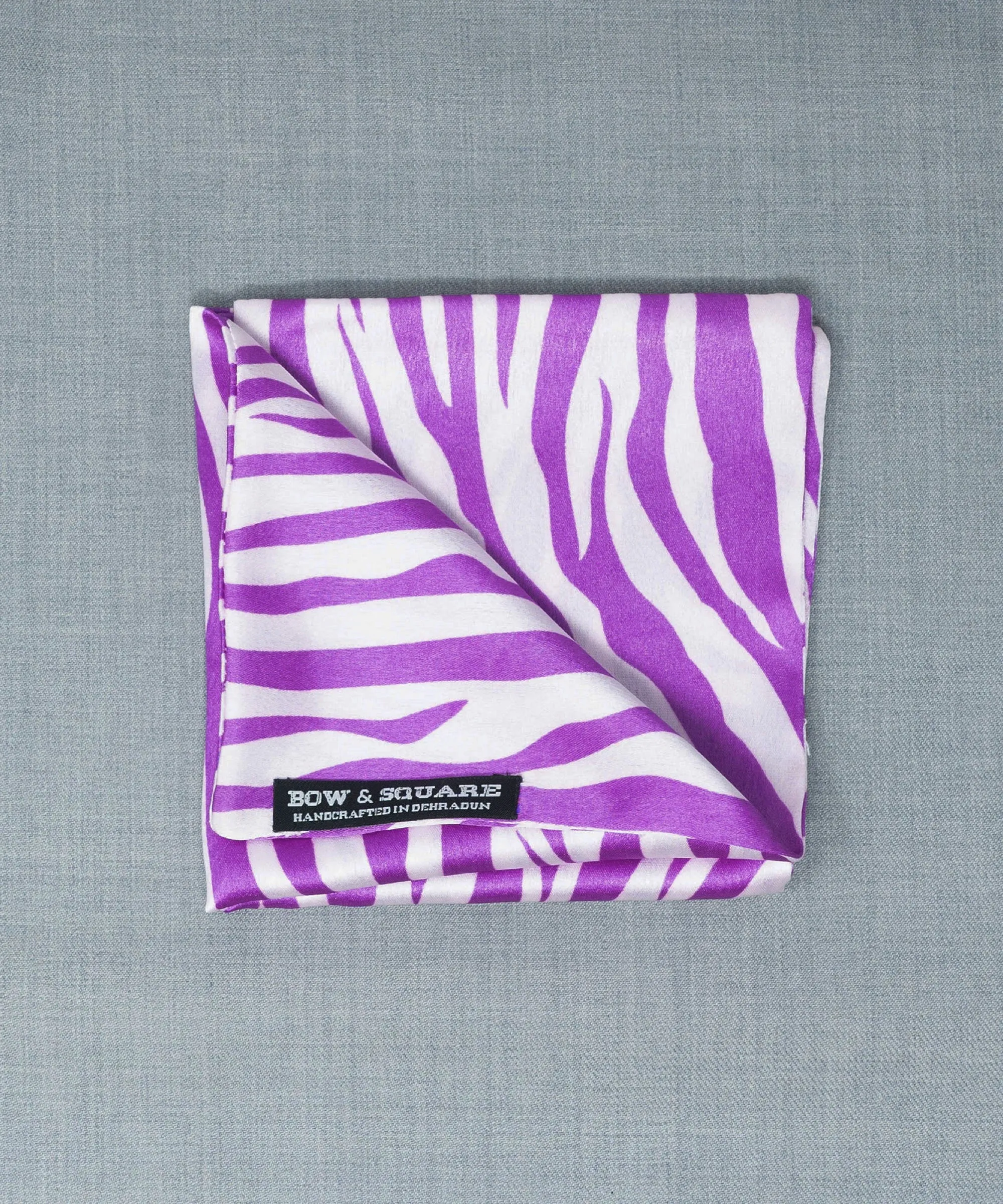 After 8 Abstract Purple Pocket Square