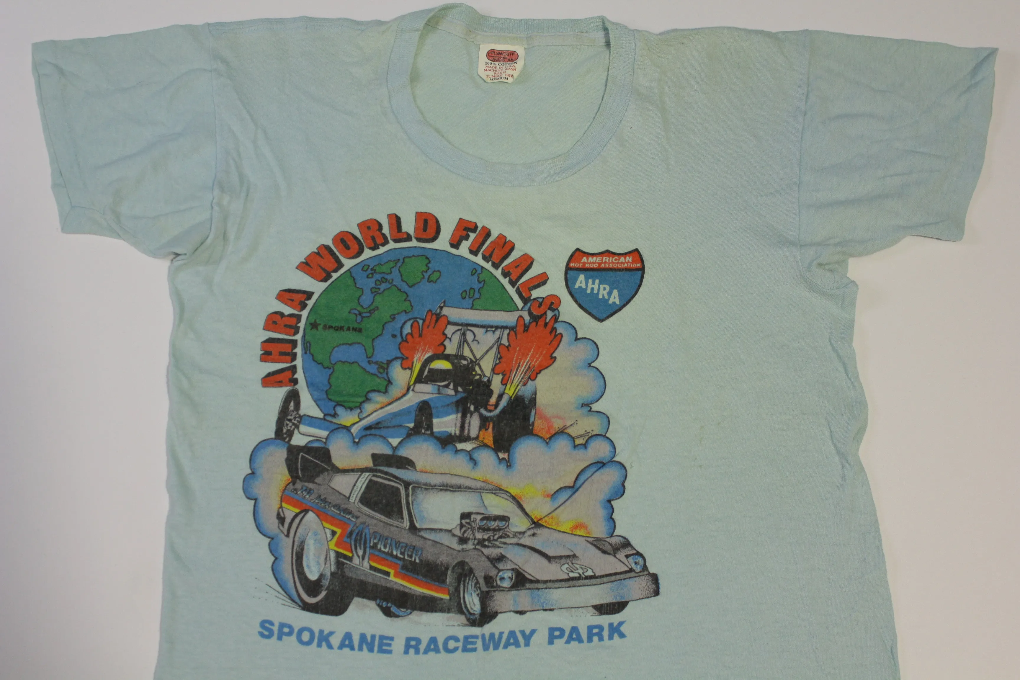 AHRA Spokane Raceway Park World Finals Vintage John Collins Drag Racing Pioneer T-Shirt