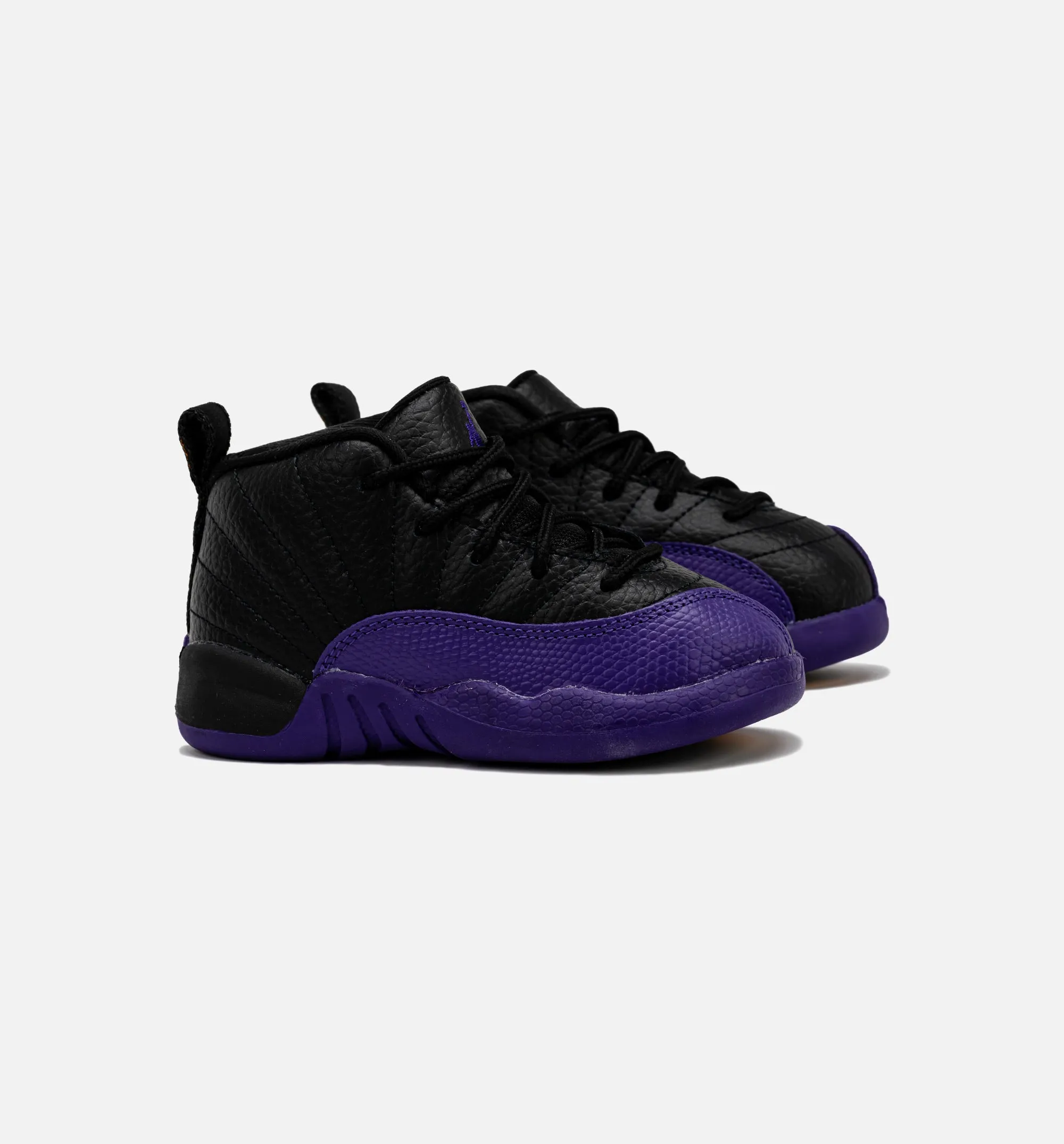 Air Jordan 12 Retro Field Purple Infant Toddler Lifestyle Shoe - Black/Purple