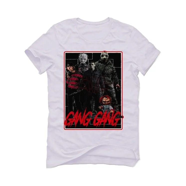 Air Jordan 5 OG Fire Red Silver Tongue 2020 White T-Shirt (GANG GANG)