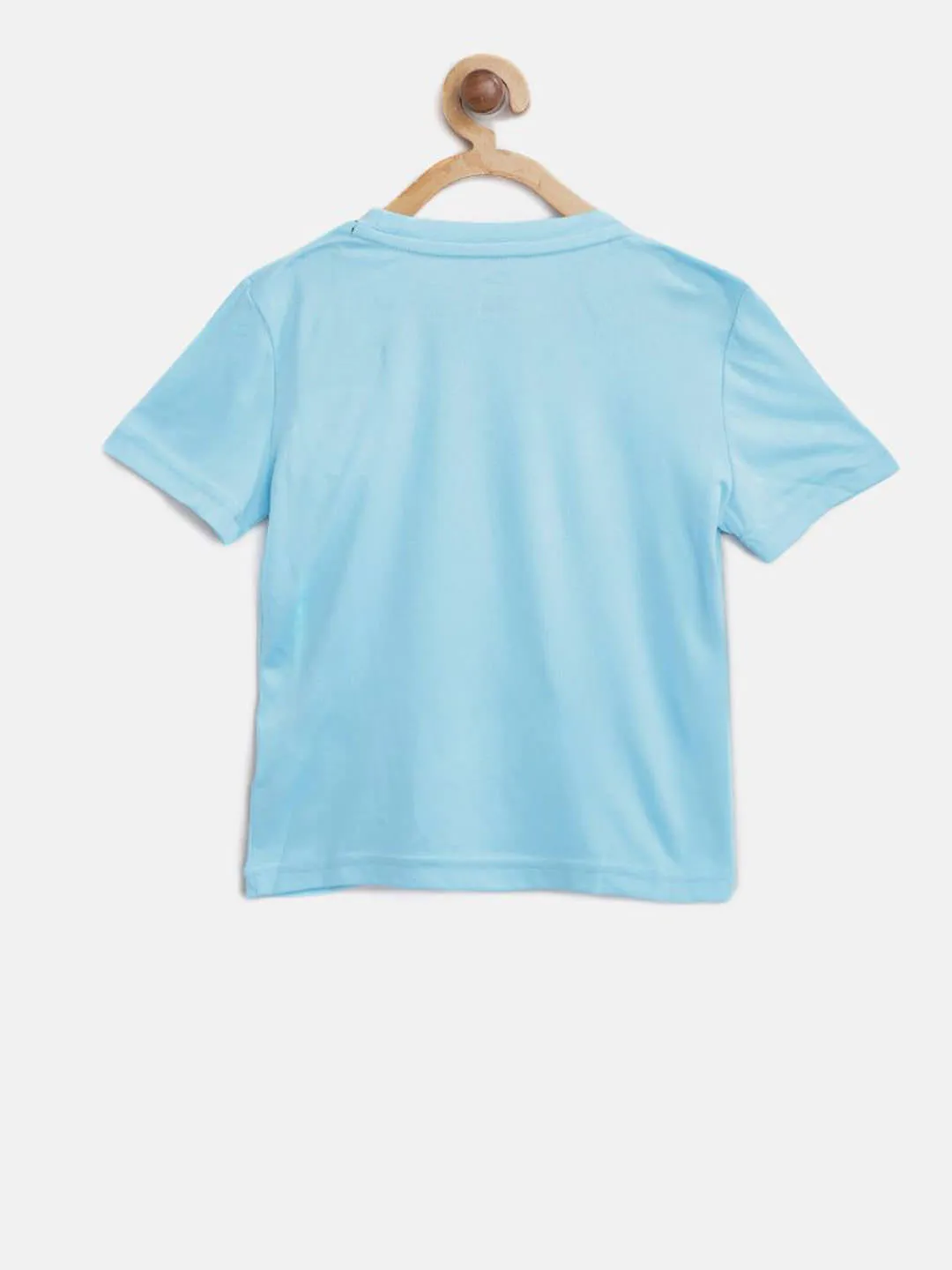 Alcis Boys Blue Solid Round Neck T-shirt