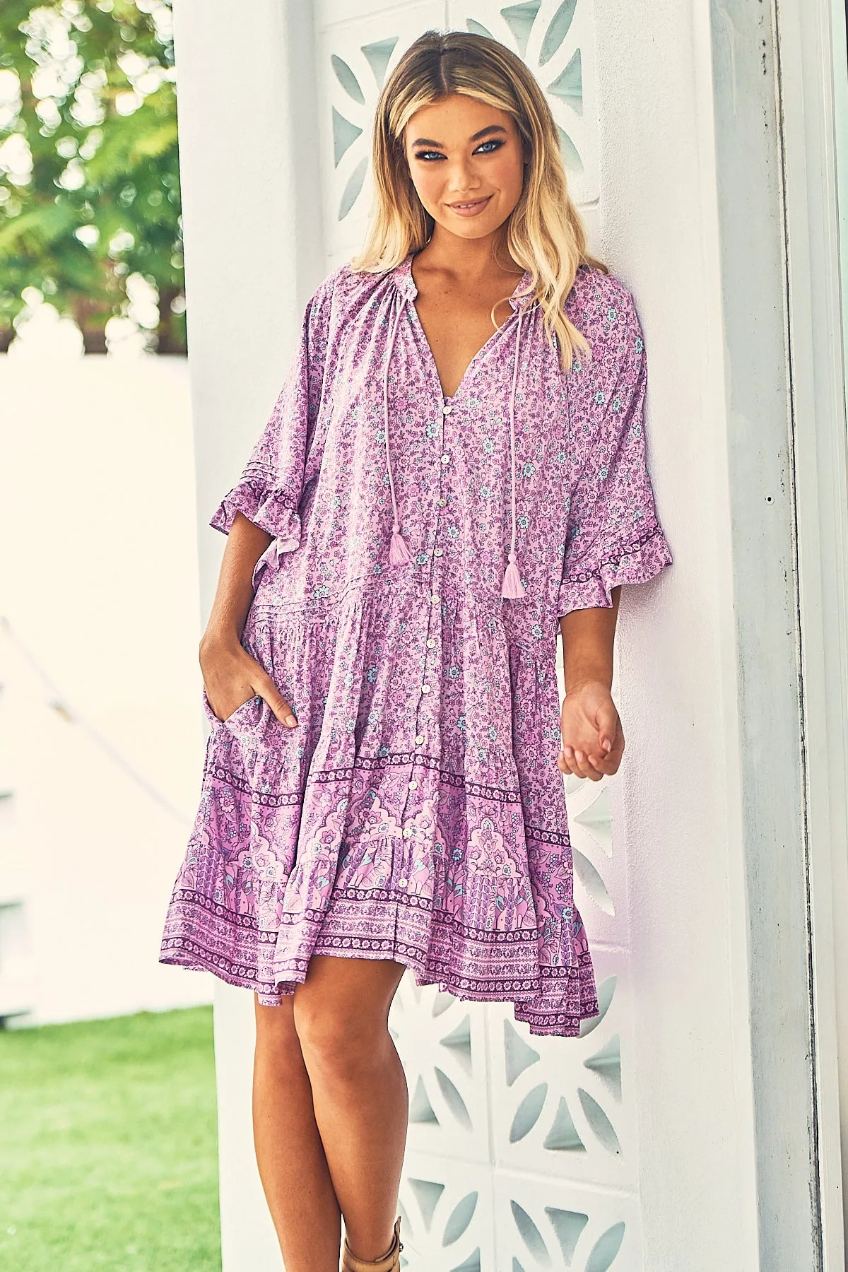 Ali Mini Dress - Pink/Purple