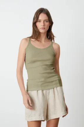 ALIZA RIBBED COTTON LAYERING TANK