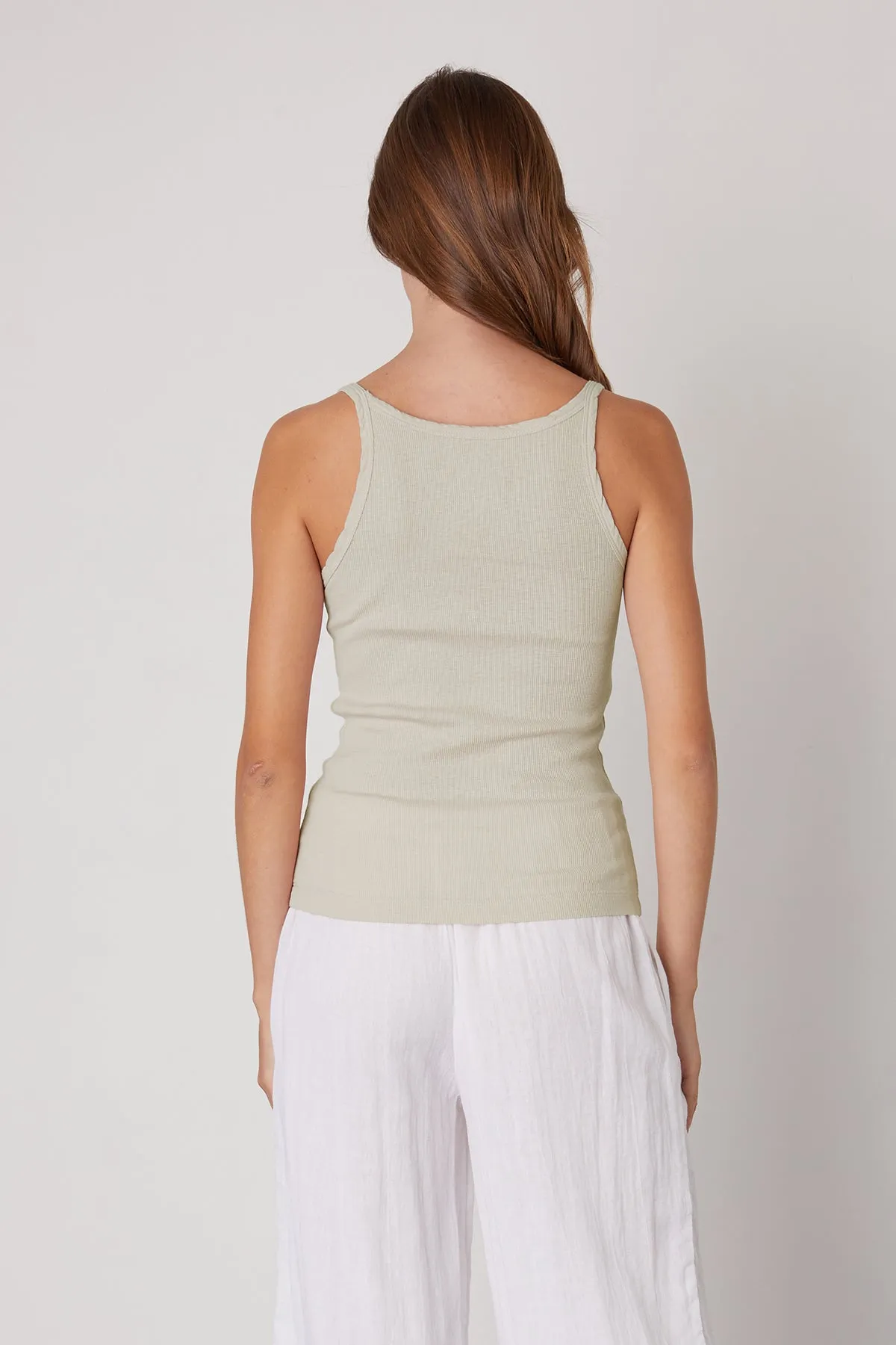 ALIZA RIBBED COTTON LAYERING TANK