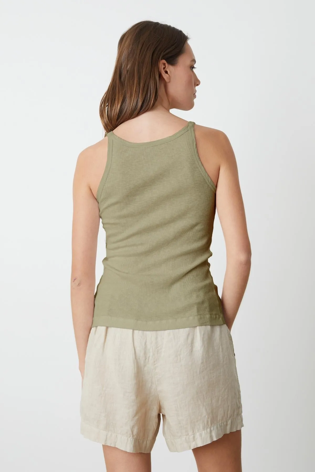 ALIZA RIBBED COTTON LAYERING TANK