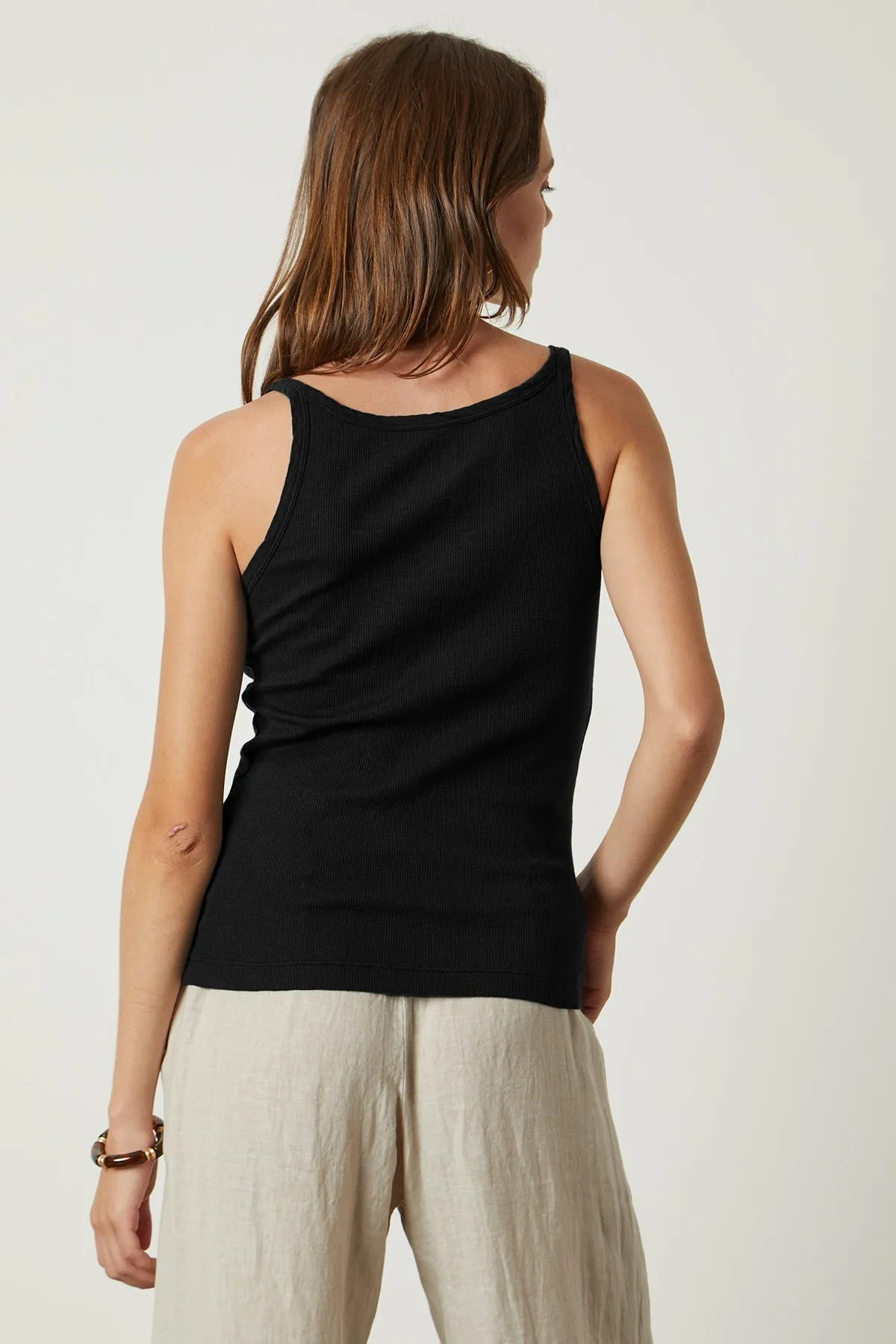 ALIZA RIBBED COTTON LAYERING TANK