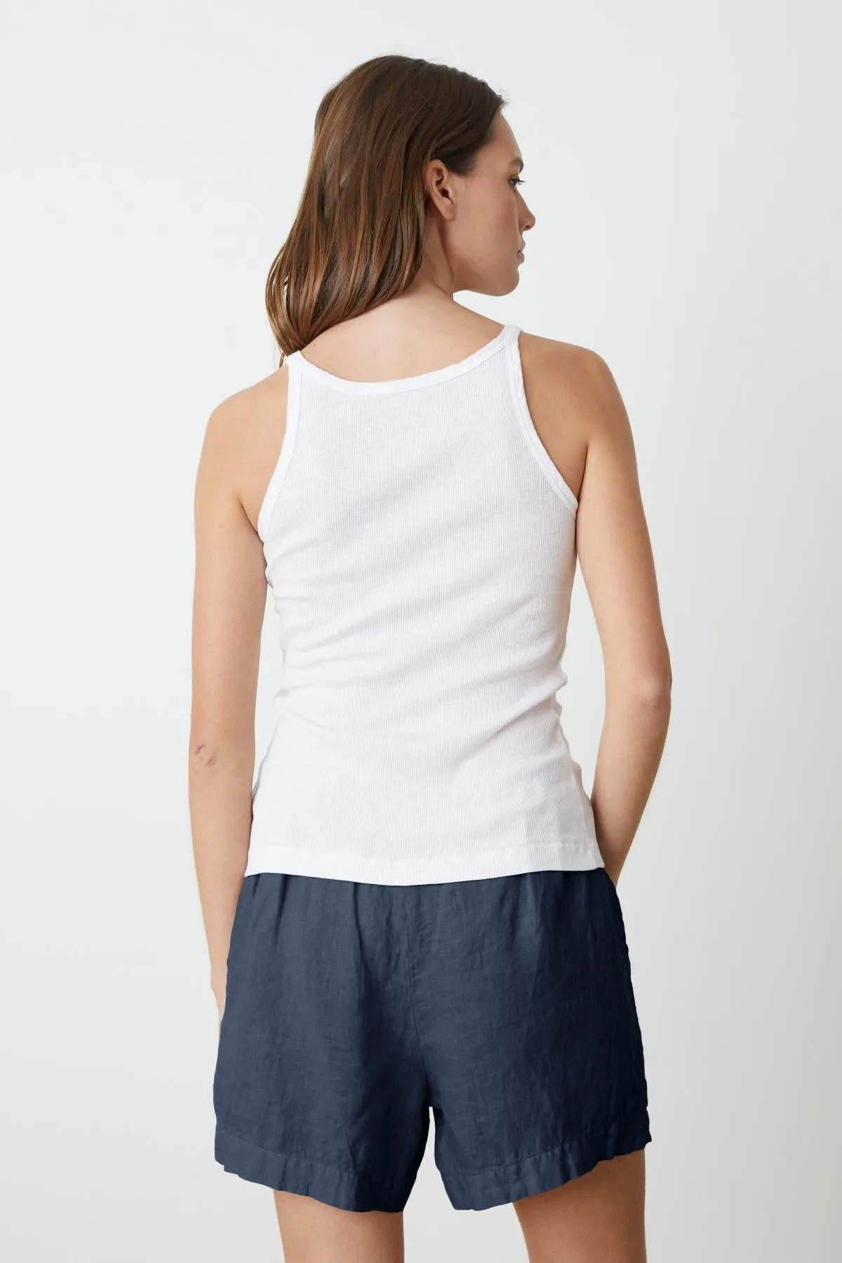 ALIZA RIBBED COTTON LAYERING TANK