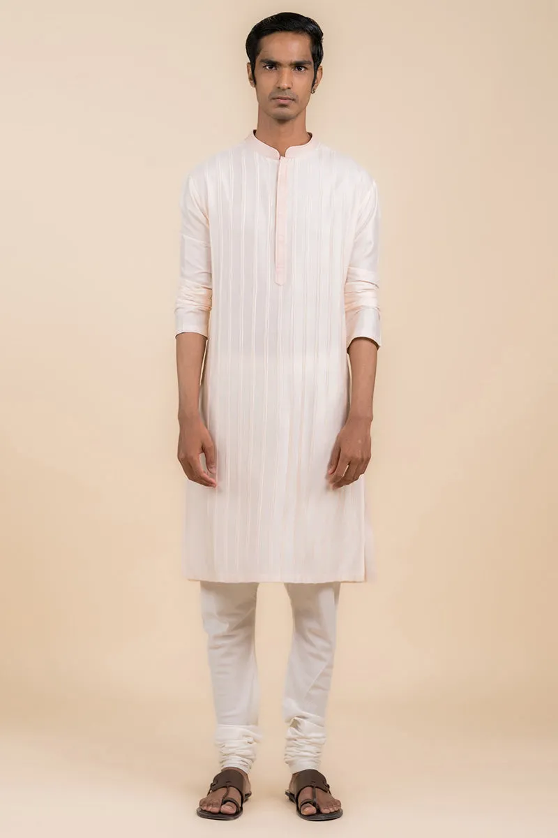 All Over Pintucked Kurta With Texturing