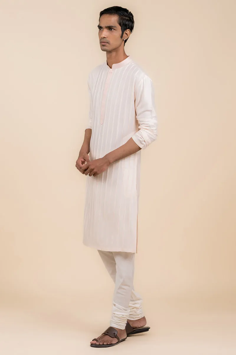 All Over Pintucked Kurta With Texturing