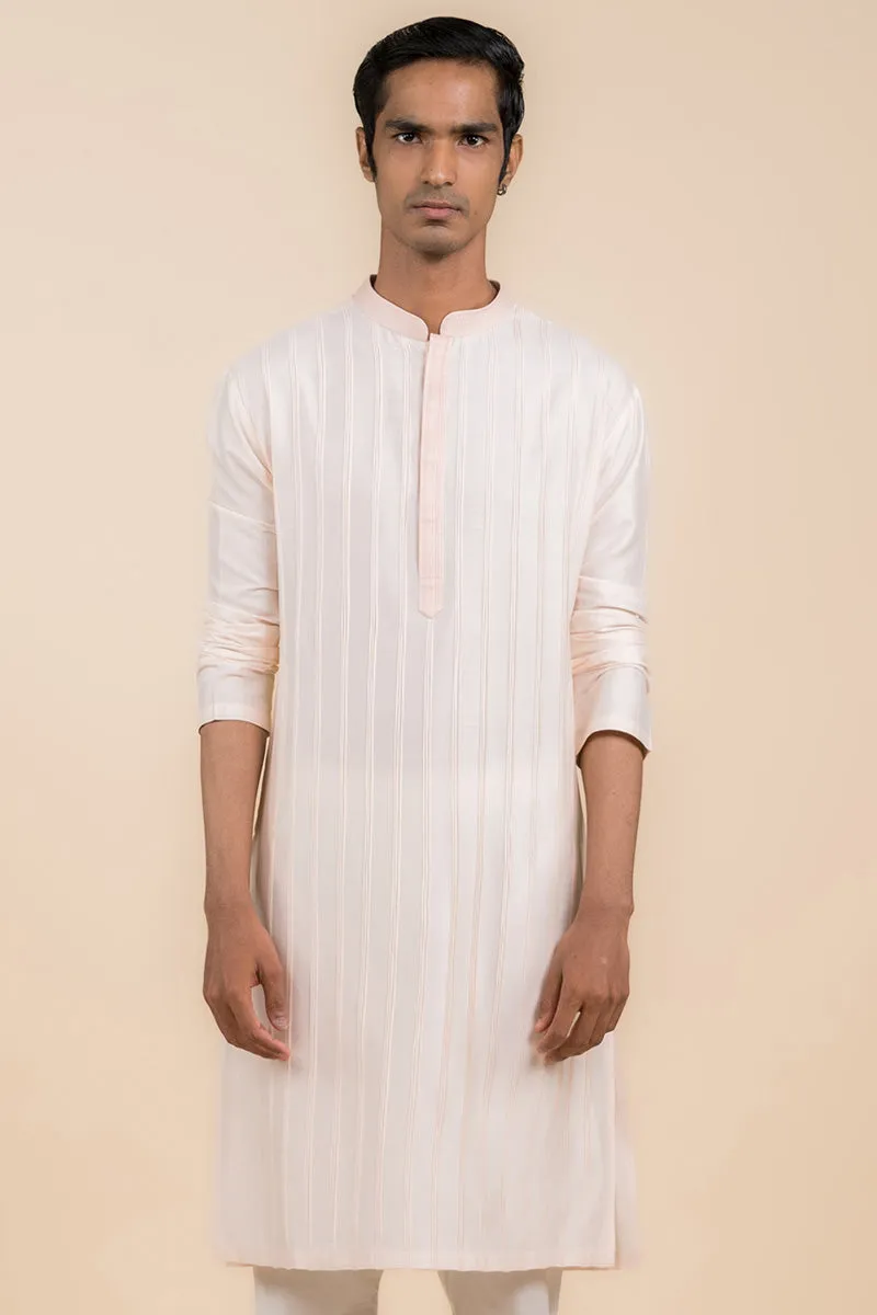 All Over Pintucked Kurta With Texturing