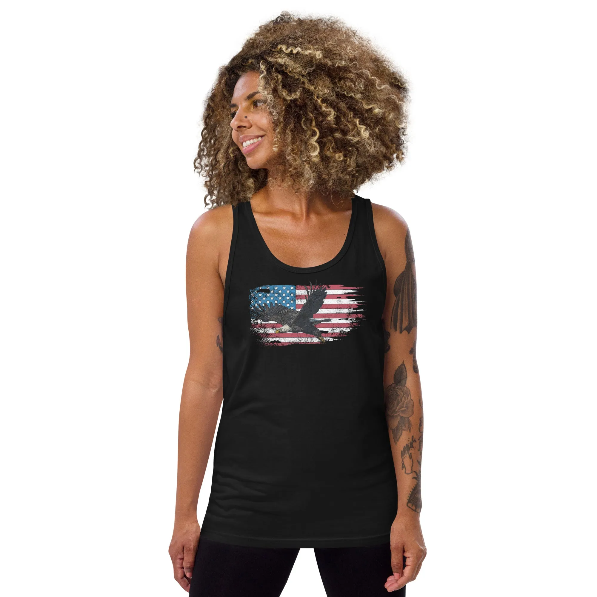 American Flag Bald Eagle Tank Top