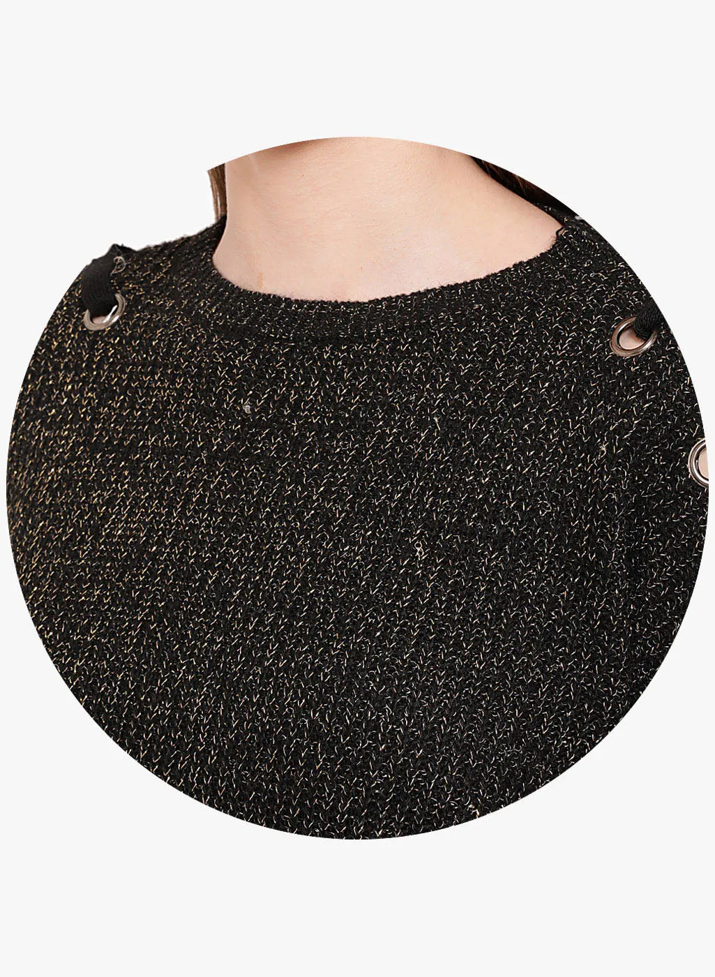 Amour Betina Round Neck Lurex Sweater