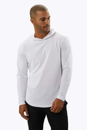 AO LS Hooded Curve Hem Tee