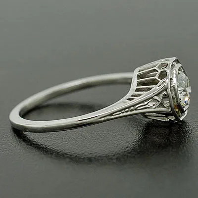 Art Deco 18kt Diamond Engagement Ring .27ct