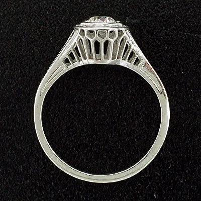 Art Deco 18kt Diamond Engagement Ring .27ct