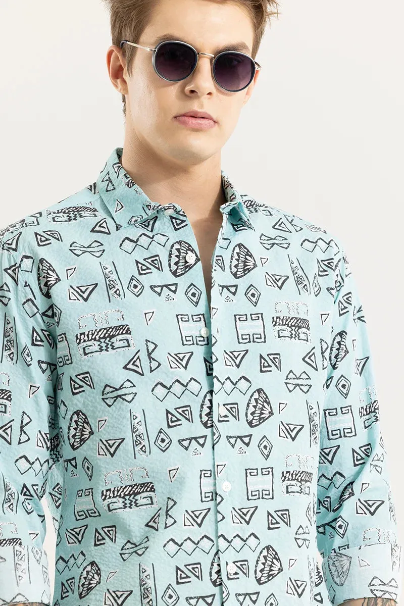 Arti Blue Geometric Shirt