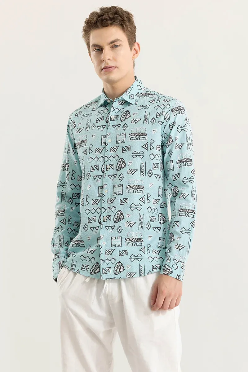 Arti Blue Geometric Shirt