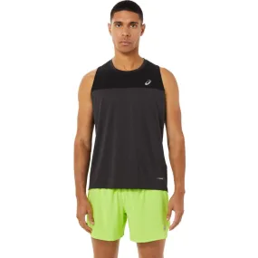 Asics Race Singlet Black Grey   