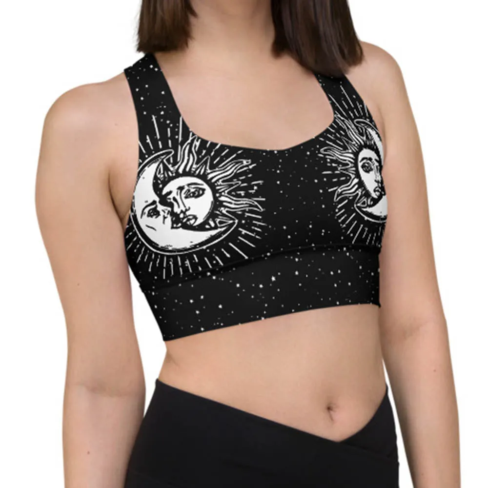 Astral Longline Sports Bra - High Impact Workout for Yoga Gym Fitness - Non-see-through Vegan Bra with removable Padding & UPF 50 