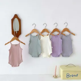 Baby Girls Solid Color Rompers Wholesale 240409280