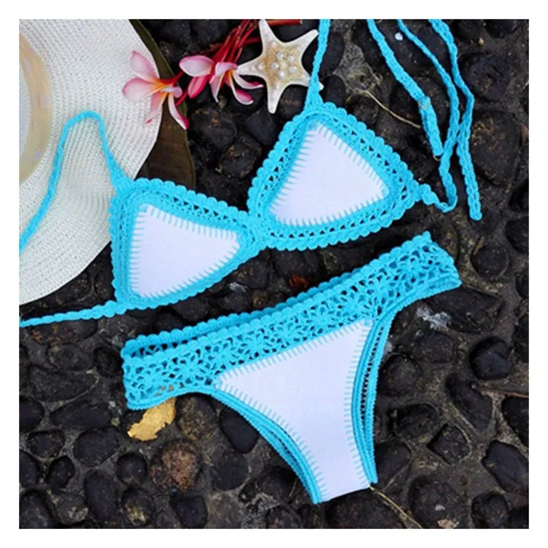 Bahamas Neopren gehäkelter brasilianischer Bikini