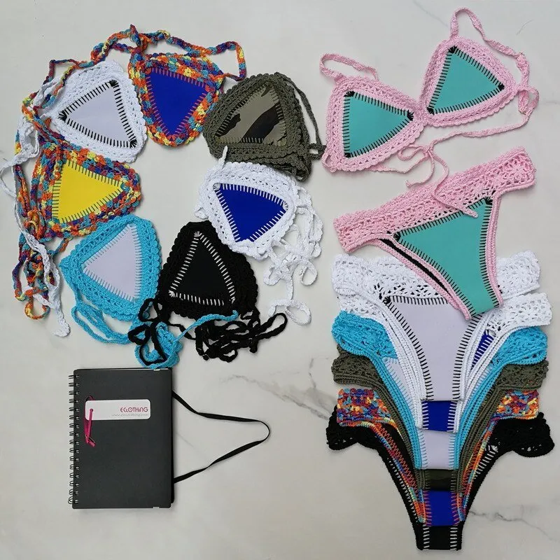 Bahamas Neopren gehäkelter brasilianischer Bikini