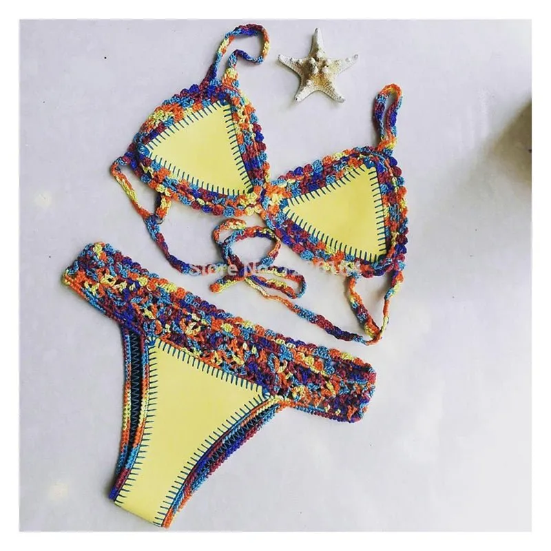 Bahamas Neopren gehäkelter brasilianischer Bikini