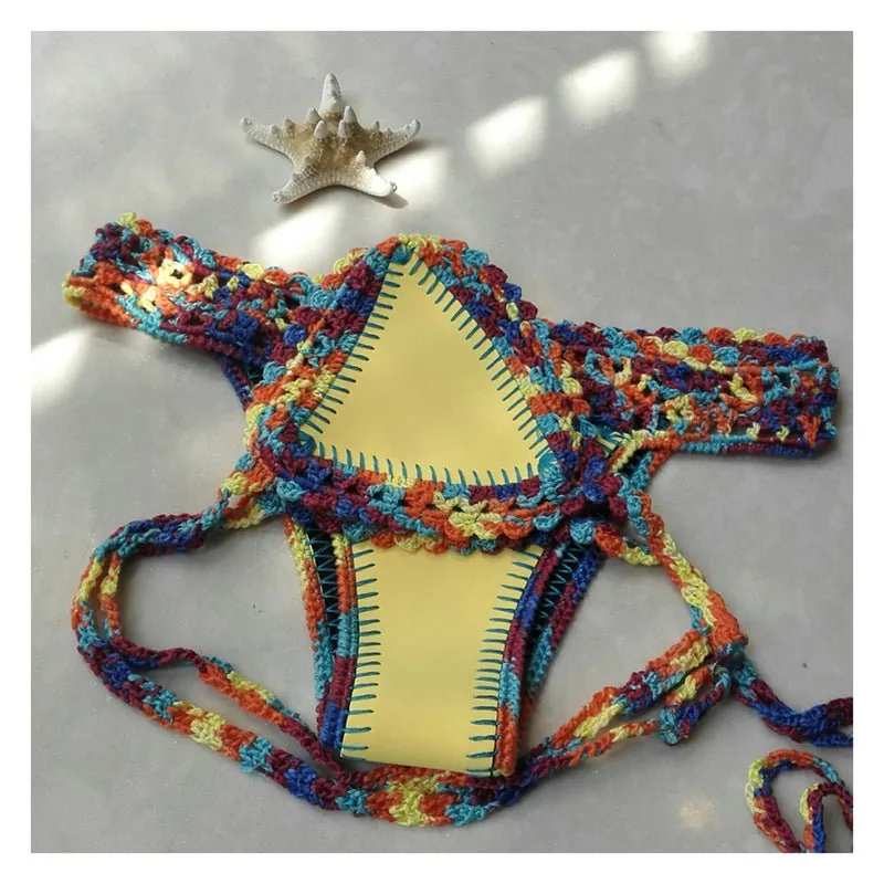 Bahamas Neopren gehäkelter brasilianischer Bikini