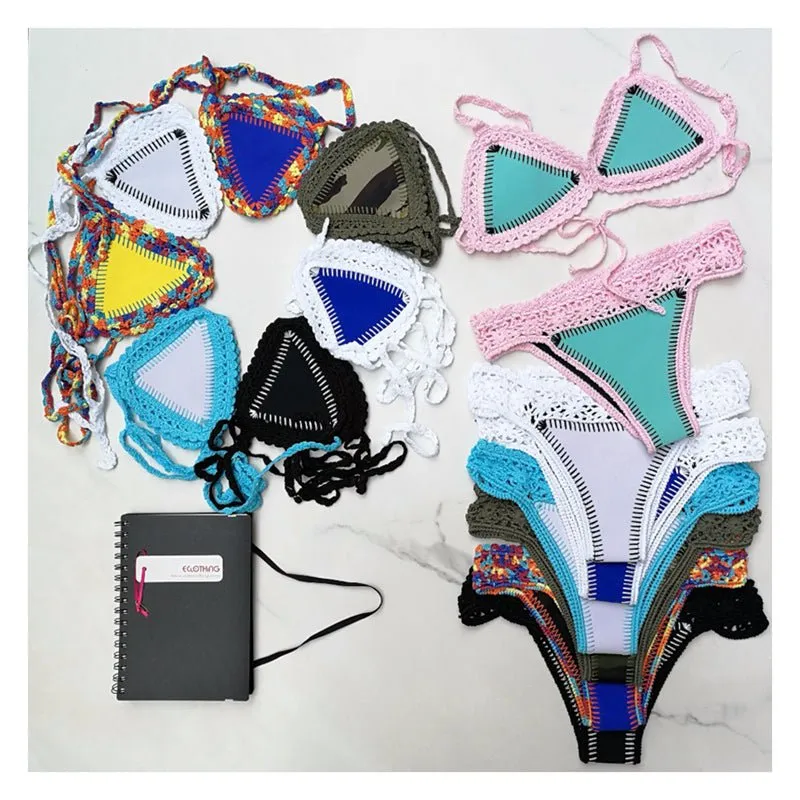 Bahamas Neopren gehäkelter brasilianischer Bikini